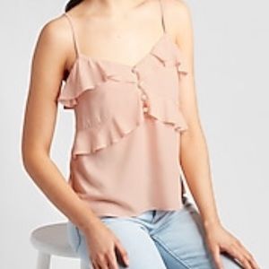 Express Ruffle Pearl Button Cami